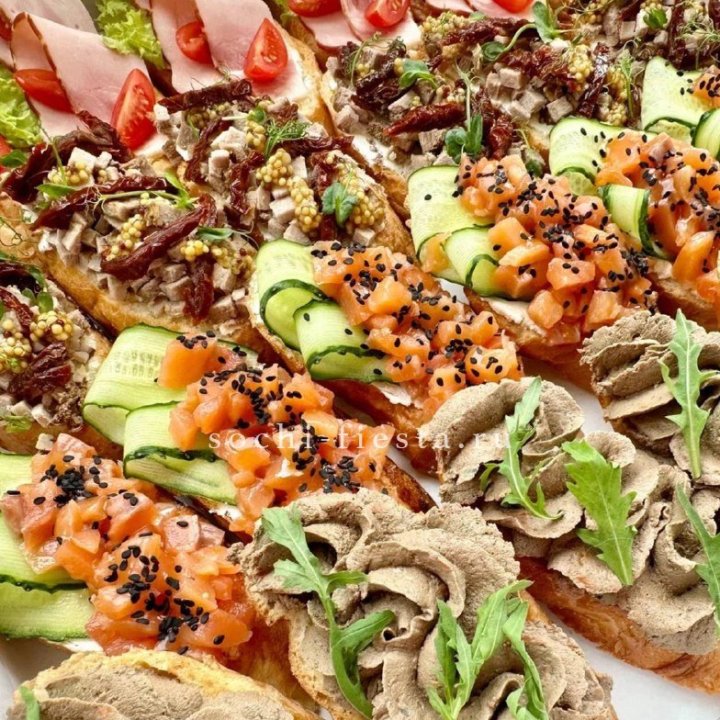 Брускетта "4 вкуса иксель" в Абу-Даби